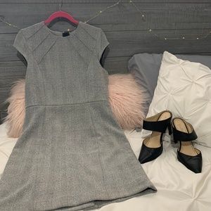 H&M Pencil Shift Dress - US 12 - B&W Checked
